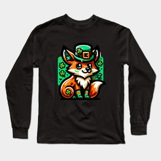 St Patricks Day Fox Long Sleeve T-Shirt